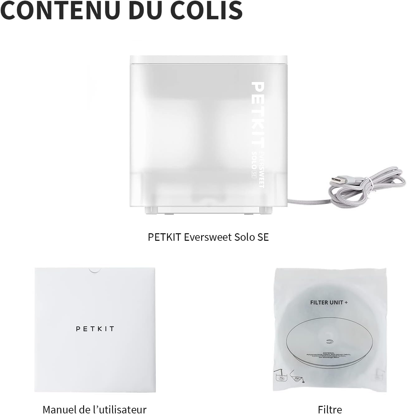 PETKIT CYBERTAIL Fontaine à Eau pour Chats, avec Pompe à Eau sans Fil, Moins de 25dB, Filtre 3.0, Equipé de Lumières LED, Capacité de 1,8L pour Chats Chiens et D’Autres Animaux de Compagnie – Image 2