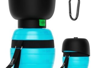 Pecute Gourde Portable pour Chien 350ML,Bouteille d'eau pour Chat Promenade,Distributeur d'eau pour Gourde Anti-Fuite Non-Toxique, Balade Voyage Randonnée