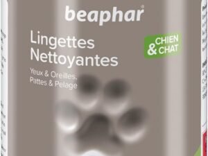 Beaphar – Lingettes nettoyantes Yeux, Oreilles, Pattes et Pelage pour Chien et Chat – Au Calendula aux vertus apaisantes – Facilite Le Nettoyage – Respecte l’épiderme de l’Animal – 100 lingettes