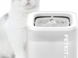 PETKIT CYBERTAIL Fontaine à Eau pour Chats, avec Pompe à Eau sans Fil, Moins de 25dB, Filtre 3.0, Equipé de Lumières LED, Capacité de 1,8L pour Chats Chiens et D’Autres Animaux de Compagnie