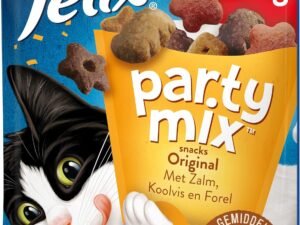 FELIX | Party Mix | Friandises pour Chat Adulte | Riches en protéines, vitamines, acides gras et oméga 6 | Sélection Mixte au goût irrésistible : Au Poulet, Au Foie, à la Dinde | Sac | Lot de 5 x 200g
