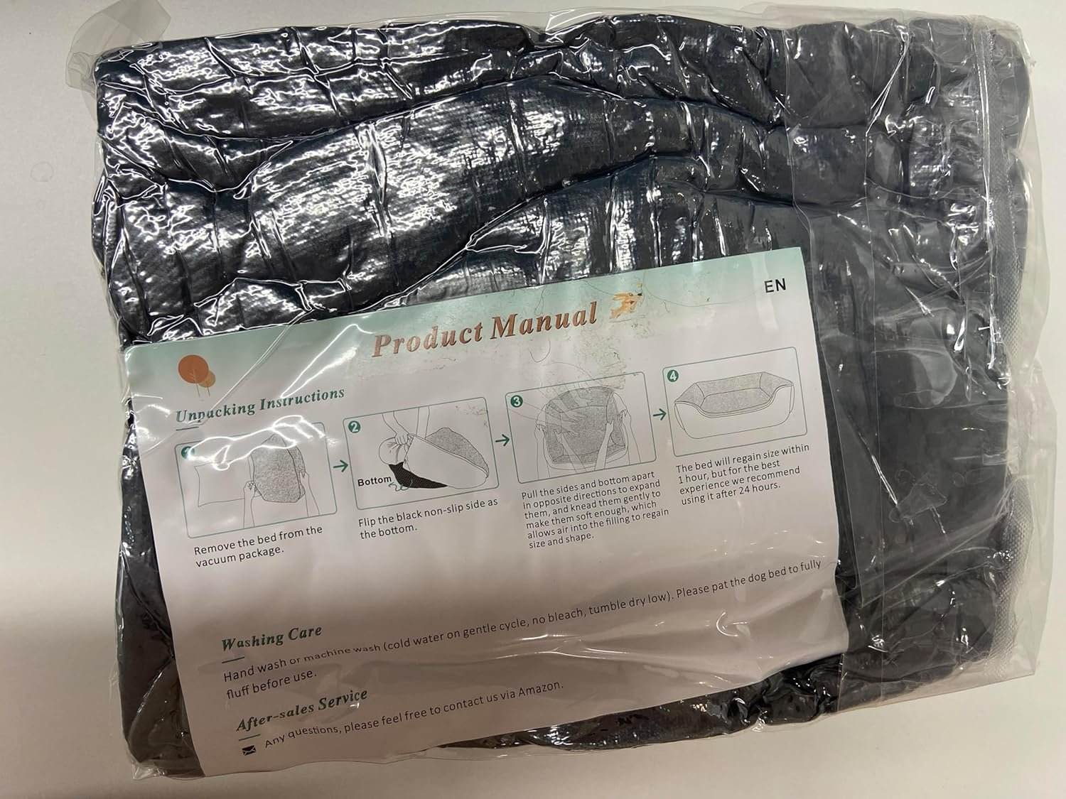 FURTIME Panier pour Chien Moyen Taille, Lit Chien Lavable, Antidérapant Coussin Anti-anxiété pour Petit Moyen Chiens et Chats, 63x53x20cm – Image 3