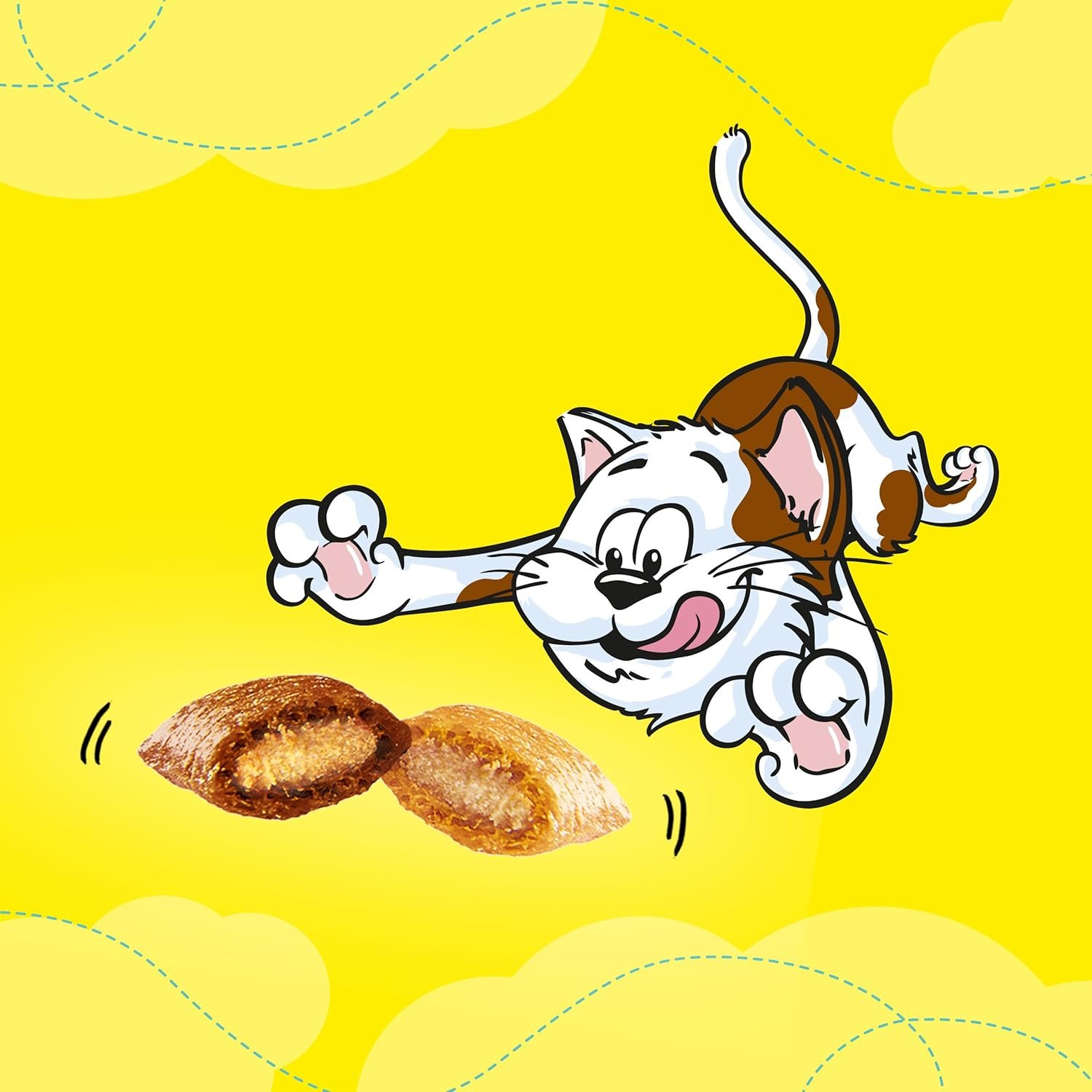 Dreamies Mélange de friandises pour Chat avec bœuf et Fromage - Croustillant à l'extérieur et crémeux à l'intérieur - 6 x 60 g – Image 2