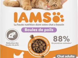 IAMS Croquette au Poulet pour Boule Poils 10 kg