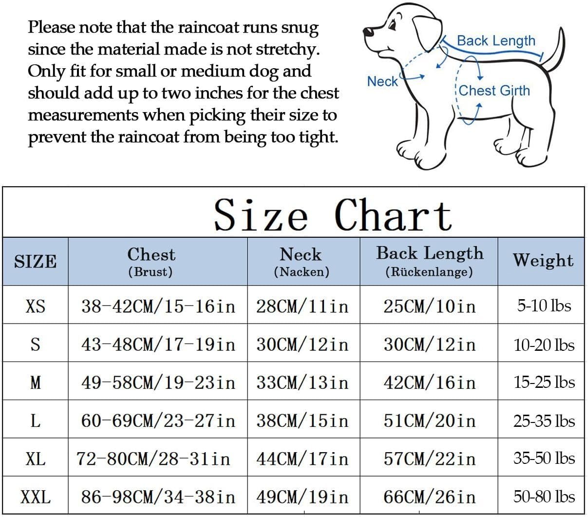 MOREZI Imperméable pour Chien, avec Boutons et Fermetures éclair réfléchissants, imperméable/Pluie, Cordon de Serrage réglable, Capuche Amovible-Jaune – Image 5