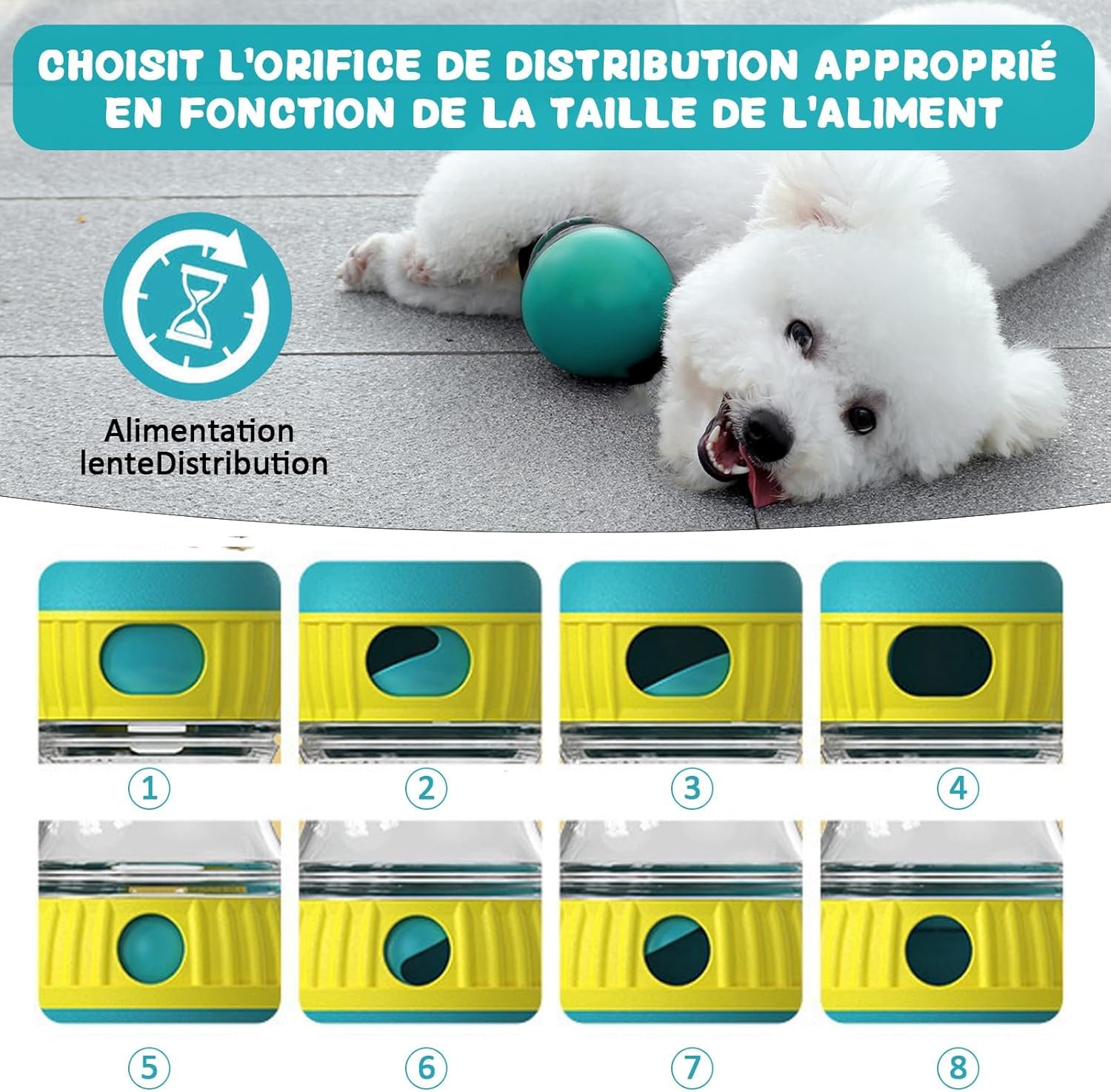 Jouet pour Chien Indestructible, Jouets pour Chiens Interactif de Mangeoire, Distributeur Croquettes Jouet Occupation pour Chiot, Cadeau d'anniversaire pour Chien à Couinement (Bleu) – Image 6